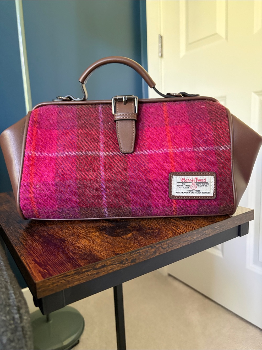 Harris Tweed Brown Leather and tweed Doctor-Style Satchel